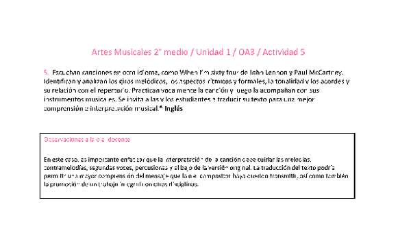 Artes Musicales 2 medio-Unidad 1-OA3-Actividad 5