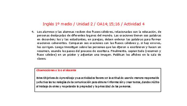 Inglés 1 medio-Unidad 2-OA14;15;16-Actividad 4