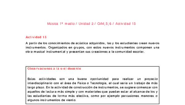 Artes Musicales 1 medio-Unidad 2-OA4;5;6-Actividad 15
