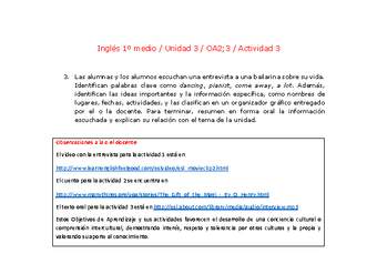 Inglés 1 medio-Unidad 3-OA2;3-Actividad 3