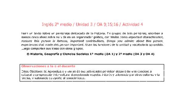 Inglés 2 medio-Unidad 3-OA9;15;16-Actividad 4