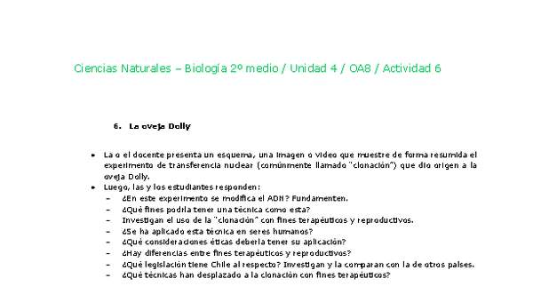 Ciencias Naturales 2 medio-Unidad 4-OA8-Actividad 6
