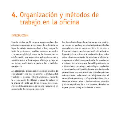 Módulo 04 - Organización y métodos de trabajo en la oficina