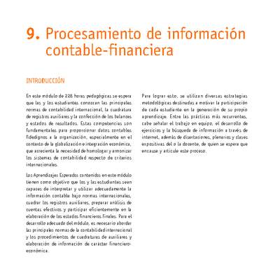 Módulo 09 - Procesamiento de información contable-financiera