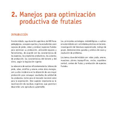 Módulo 02 - Manejos para optimización productiva de frutales