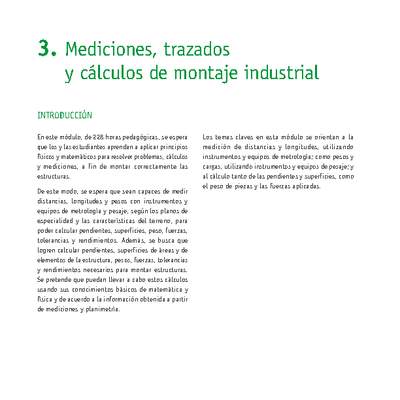Módulo 03 - Mediciones, trazados y cálculos de montaje industrial
