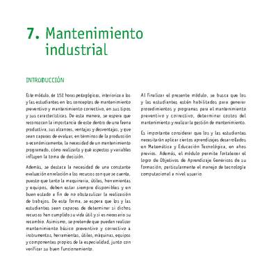 Módulo 07 - Mantenimiento industrial