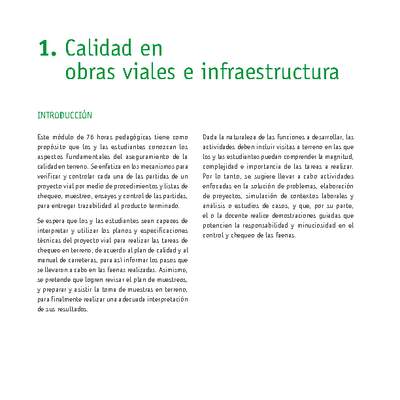Módulo 01 - Calidad en obras viales e infraestructura