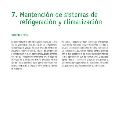 Módulo 07 - Mantención de sistemas de refrigeración y climatización
