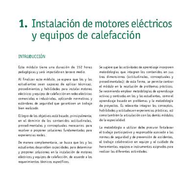 Módulo 01 - Instalación de motores eléctricos y equipos de calefacción