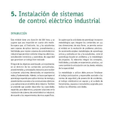 Módulo 05 - Instalación de sistemas de control eléctrico industrial