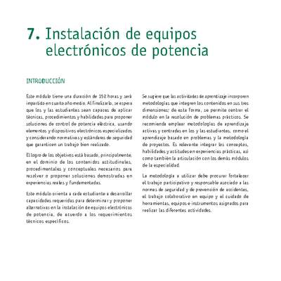 Módulo 07 - Instalación de equipos electrónicos de potencia