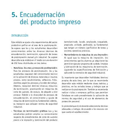 Módulo 05 - Encuadernación del producto impreso