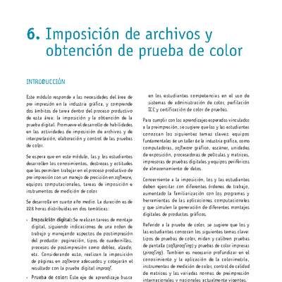 Módulo 06 - Imposición de archivos y obtención de prueba de color