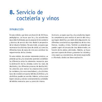 Módulo 08 - Servicio de coctelería y vinos