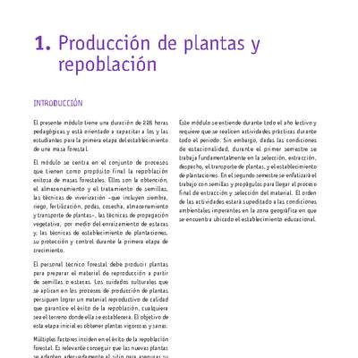 Módulo 01 - Producción de plantas y repoblación