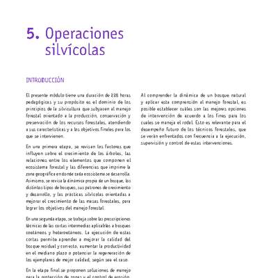 Módulo 05 - Operaciones silvícolas