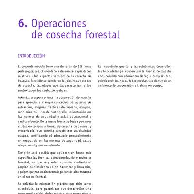 Módulo 06 - Operaciones de cosecha forestal