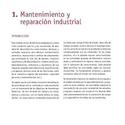 Módulo 01 - Mantenimiento y reparación industrial