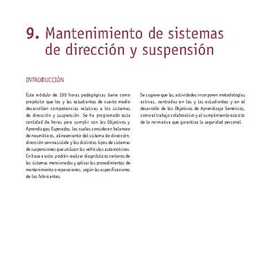 Módulo 09 - Mantenimiento de sistemas de dirección y suspensión