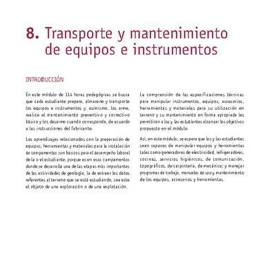Módulo 08 - Transporte y mantenimiento de equipos e instrumentos