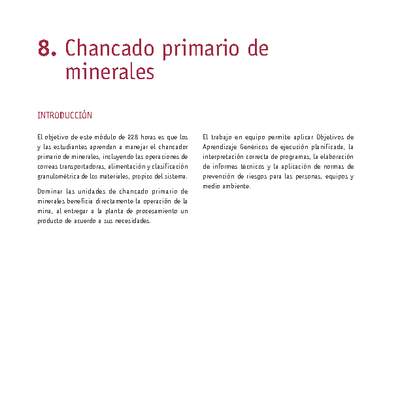 Módulo 08 - Chancado primario de minerales