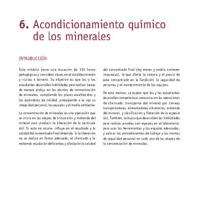Módulo 06 - Acondicionamiento químico de los minerales