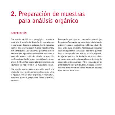 Módulo 02 -Preparación de muestras para análisis orgánico