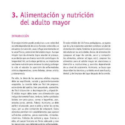 Módulo 03 - Alimentación y nutrición del adulto mayor