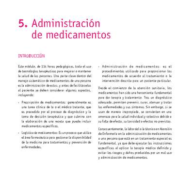 Módulo 05 - Administración de medicamentos