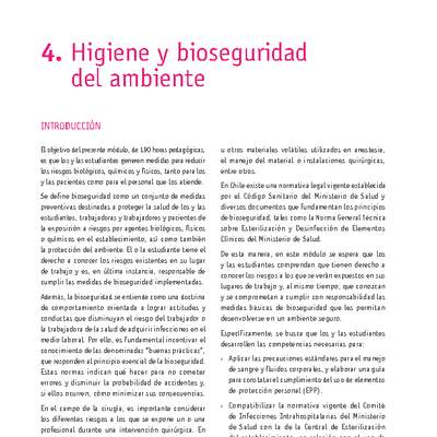 Módulo 04 - Higiene y bioseguridad del ambiente