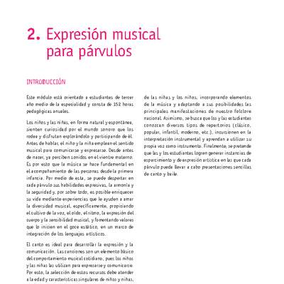 Módulo 02 - Expresión musical para párvulos