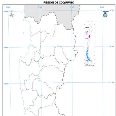 Mapa región de Coquimbo (mudo)