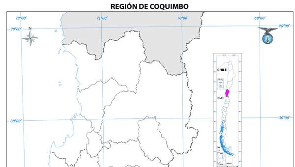 Mapa región de Coquimbo (mudo)
