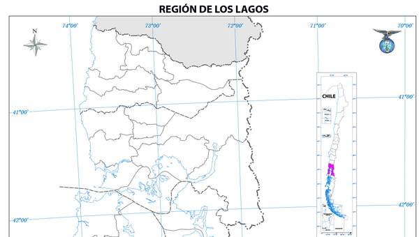 Mapa región de los Lagos (mudo)