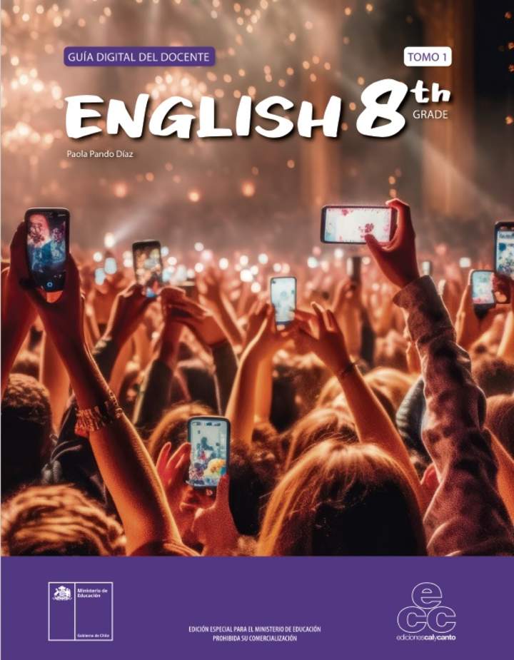 Inglés 8° básico. Teacher's Guide Volumen 1. Portada