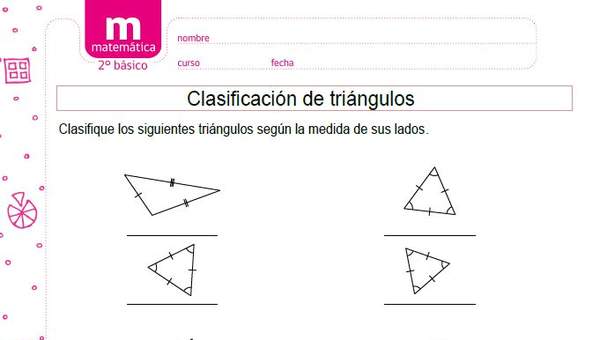 Clasificar triángulos según medidas de lado A