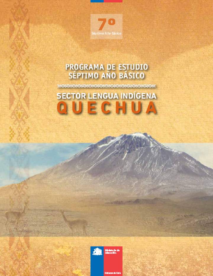 Programa Lengua Indígena 7° Básico - Lengua Indígena Quechua