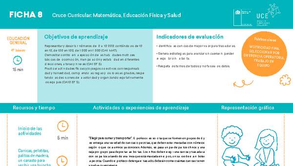 4° básico, Ficha N° 8 Movimiento en 15 minutos