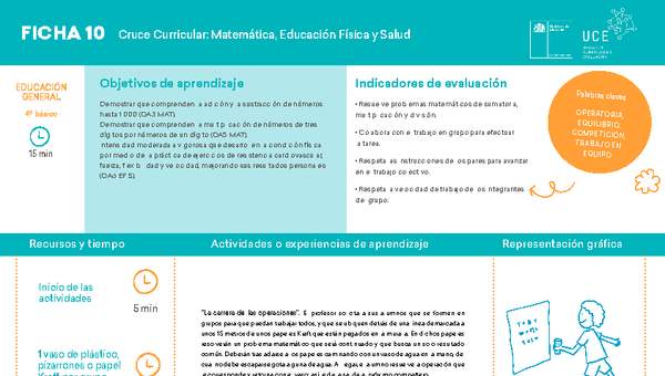 4° básico, Ficha N° 10 Movimiento en 15 minutos