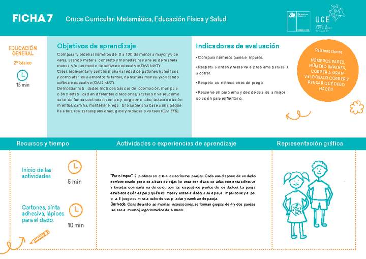 2° básico, Ficha N° 7 Movimiento en 15 minutos