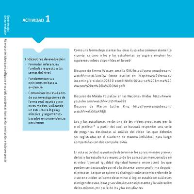 Sugerencia para el profesor: Actividad 1