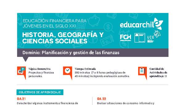 Dominio: Planificación y Gestión de las Finanzas