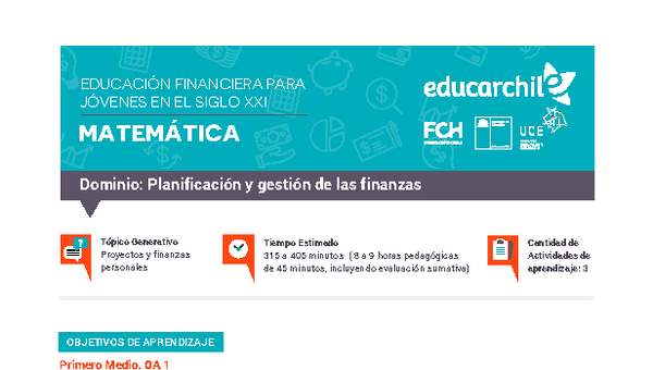 Dominio: Planificación y Gestión de las Finanzas