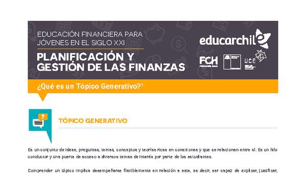 Planificación y Gestión de las Finanzas - Tópico Generativo