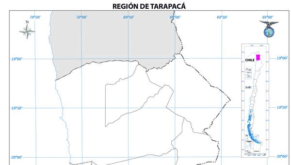 Mapa región de Tarapacá (mudo)