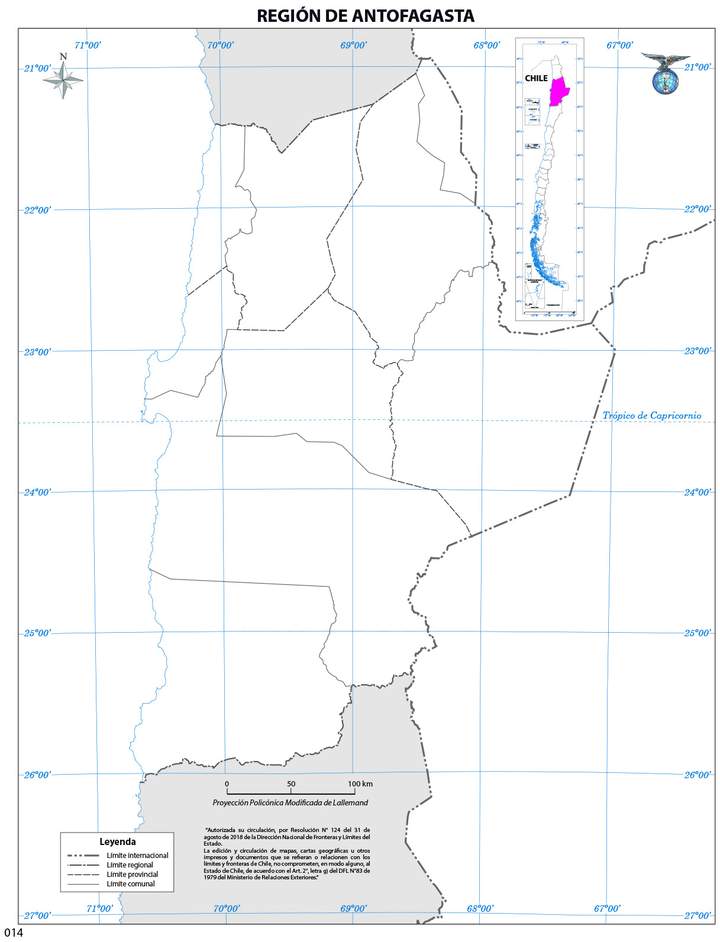 Mapa región Antogafasta (mudo)