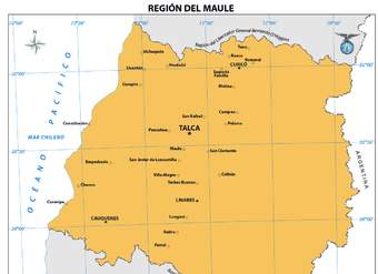 Mapa región del Maule (color)