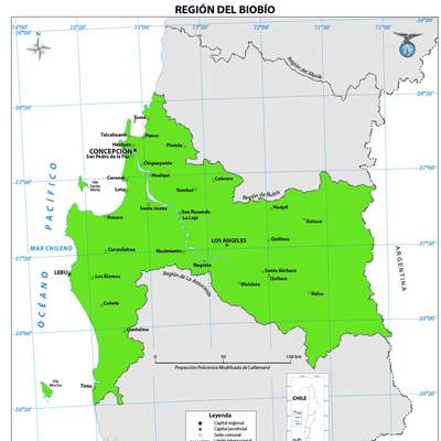 Mapa región de Biobío (color)