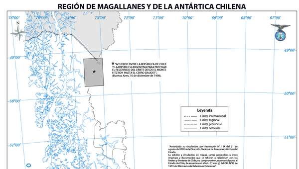 Mapa región de Magallanes y de la Antártica Chilena (mudo)